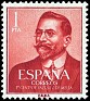 Spain 1961 Personajes 1 Ptas Rojo Anaranjado Edifil 1351